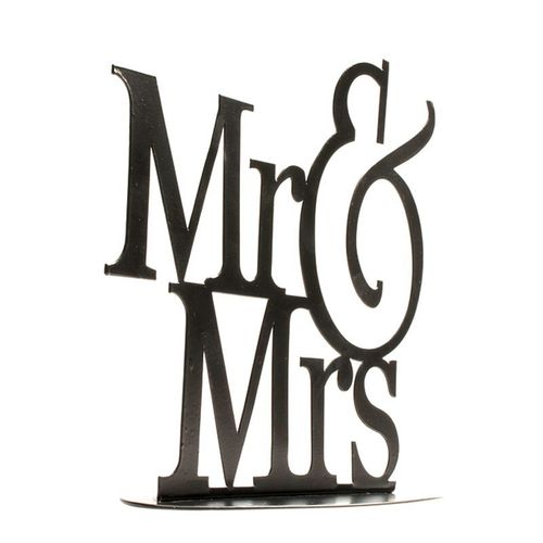 DEKORA METALLIC CAKE TOPPER - MR & MRS