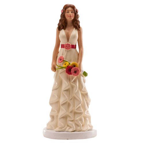 DEKORA CAKE FIGURE - WOMAN WITH DAISIES