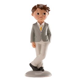 DEKORA CAKE FIGURE - CHILD IN GREY SUIT