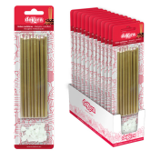METAL GOLD BIRTHDAY CANDLES
